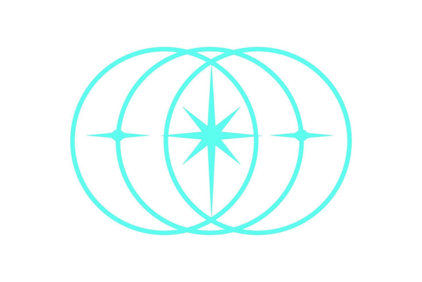 Y2K retro star icon. Abstract Cosmic geometric shape symbol with a psychedelic element. Modern decoration, graphic style, ideal for trendy posters or streetwear designs. vector