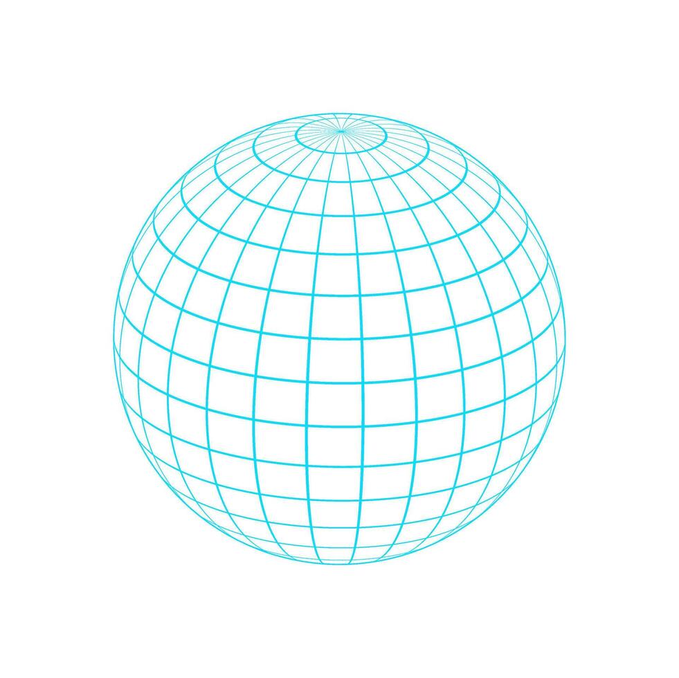 Cyberpunk 3d grid pattern ball, futuristic trendy grid pattern element icon, cyber tech geometric mesh shape graphic, brutal art geometry wire frame figure symbol, 90s retro neon net form object. vector
