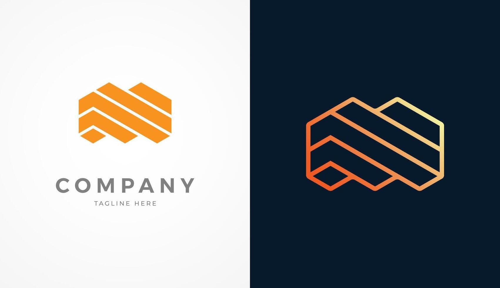 Letter M Logo, Modern Letter M with two style design and color, usable for brand and company logos vector