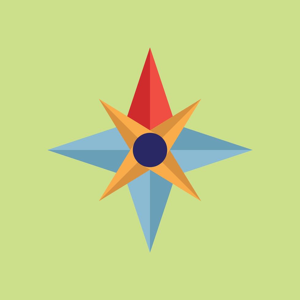 Bold compass icon for engineering visuals architecture projects and design tools vector