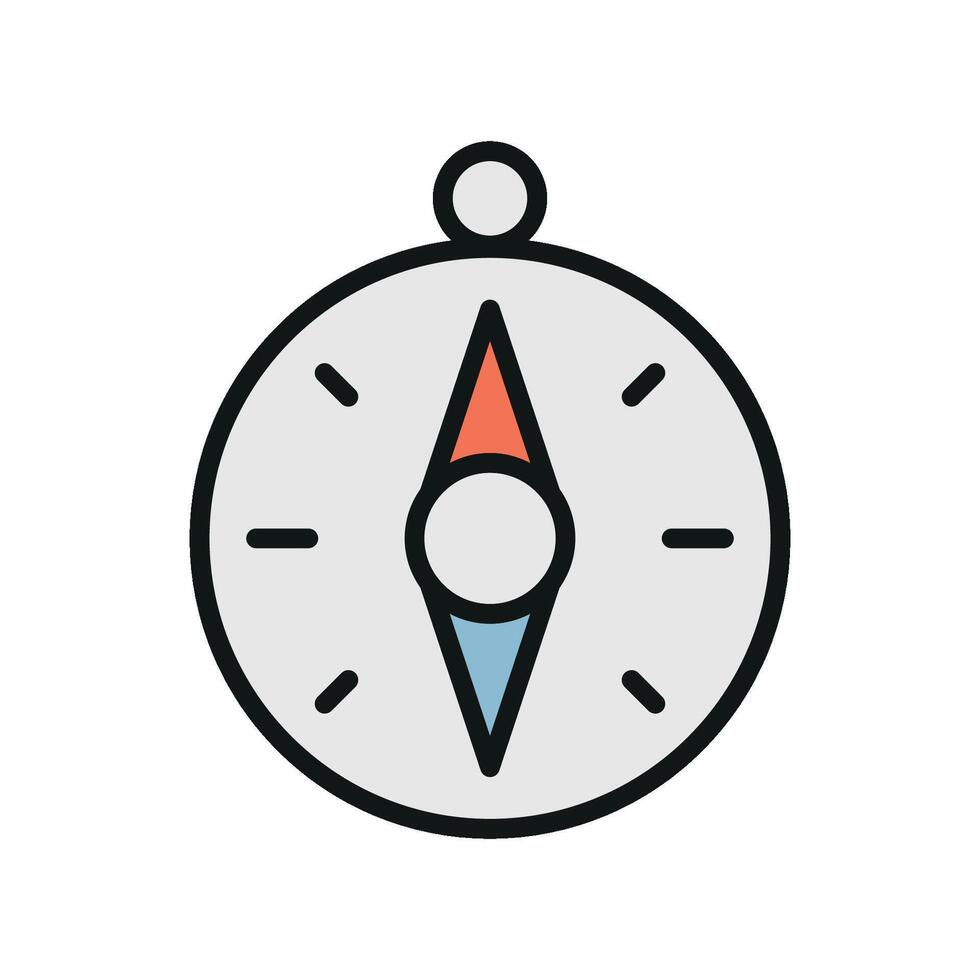 Cartoon compass icon for kids school materials fun math themes and learning sets vector