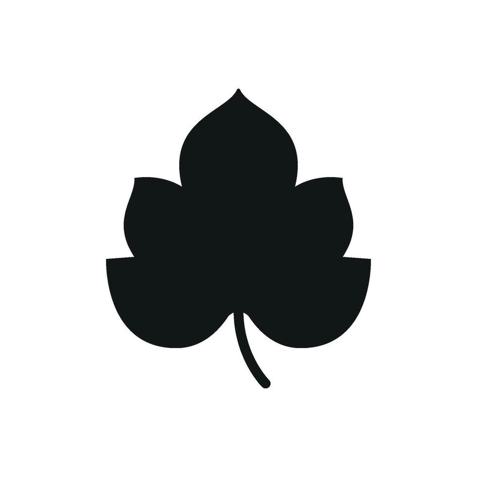 Clean grape leaf design ideal for green themes, food brands, or nature projects. vector