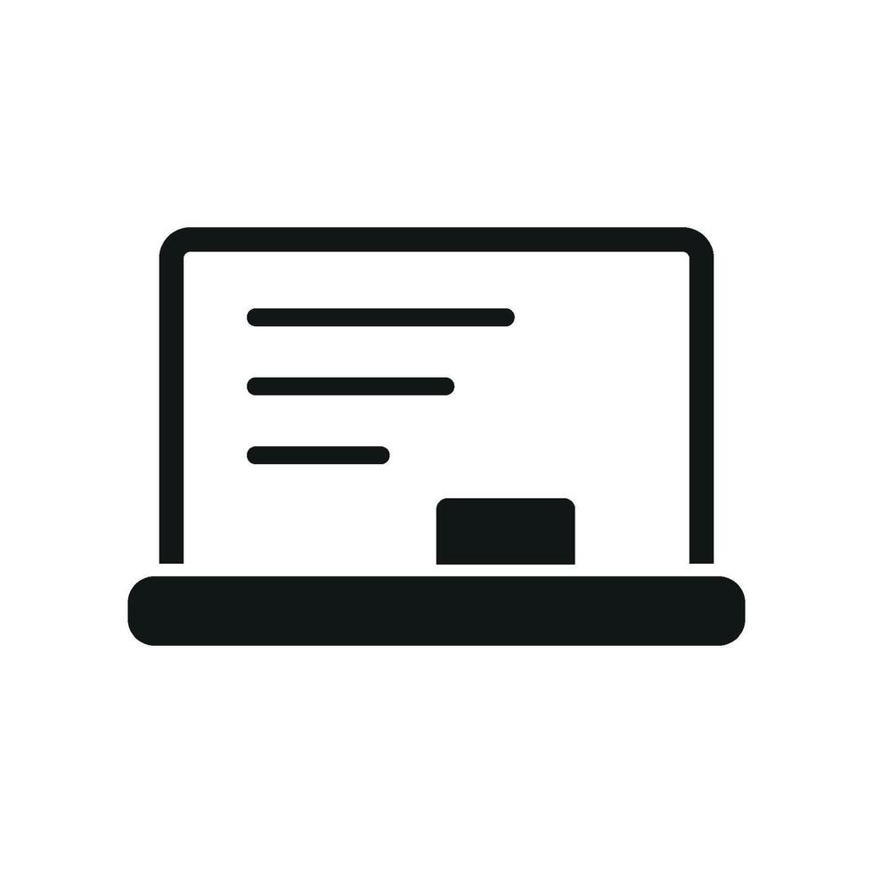 Outline blackboard icon for clean school UI minimal class visuals and learning tools vector