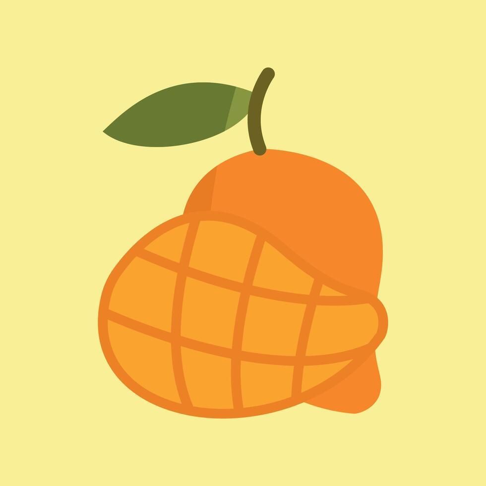 Sweet mango icon perfect for healthy snack visuals summer recipes and juice branding vector