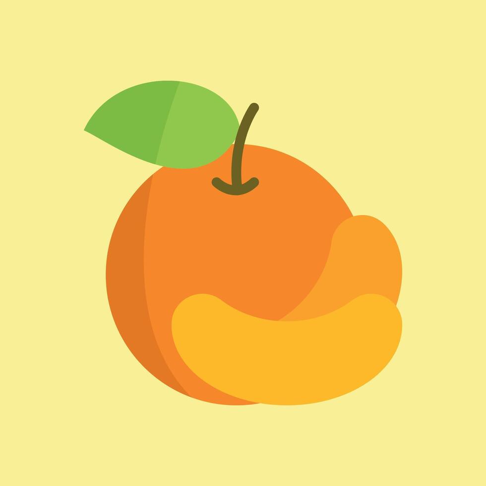 Orange icon for vegan product designs smoothie bar branding and natural recipes vector