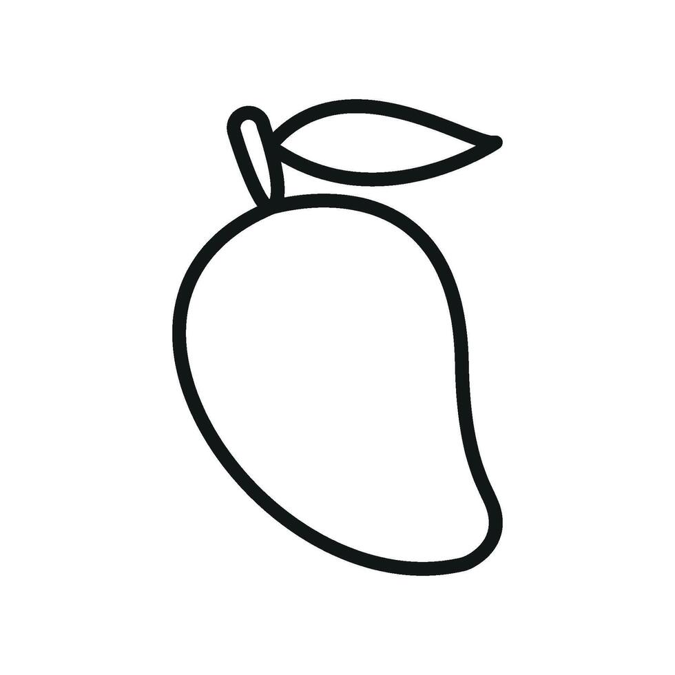 Cartoon mango icon for playful designs juice promotions and fruity web content vector