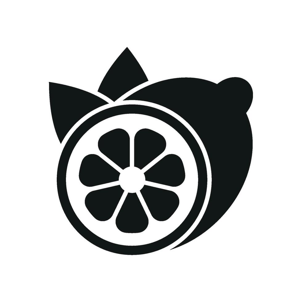 Lemon icon for refreshing food visuals tropical menus and organic vector