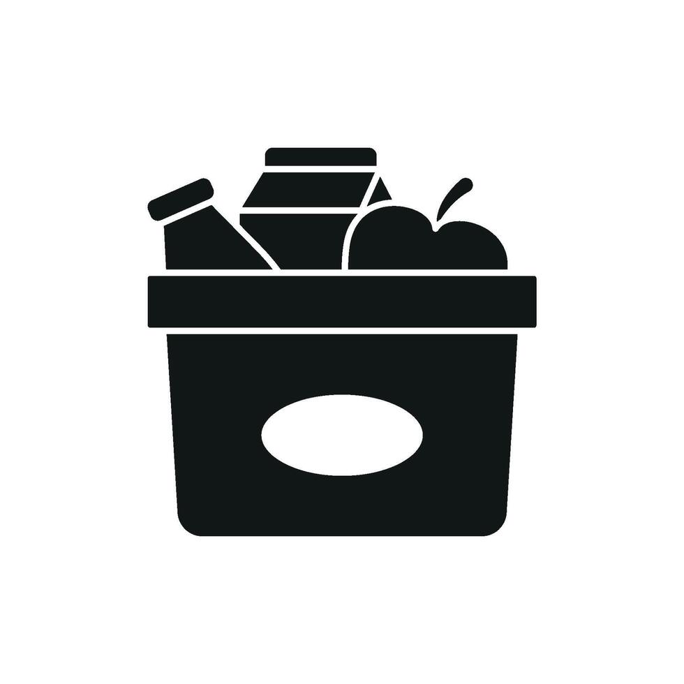 Minimal grocery icon for clean product labels online shops and retail packaging vector