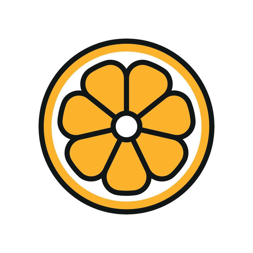 Juicy orange icon for tropical menu designs juice brands and fresh lifestyle visuals vector