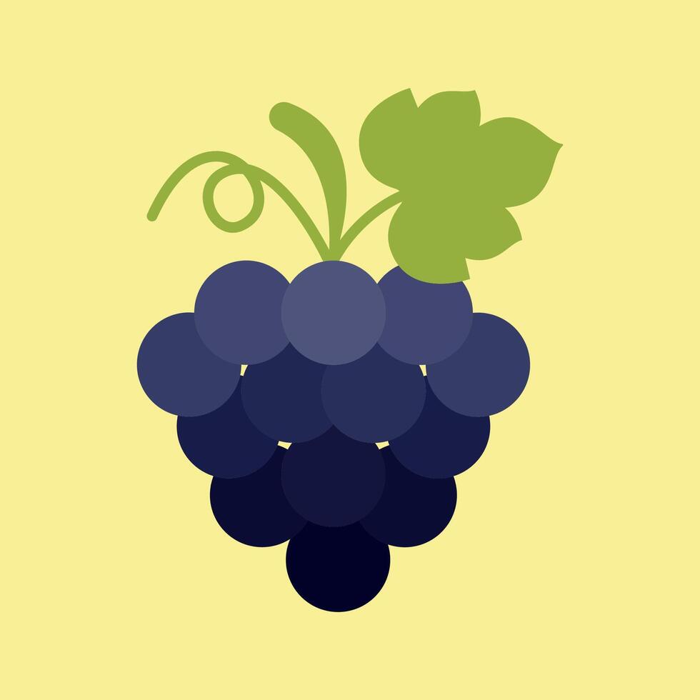 Purple grape icon ideal for fruit packaging winery design healthy lifestyle visuals vector