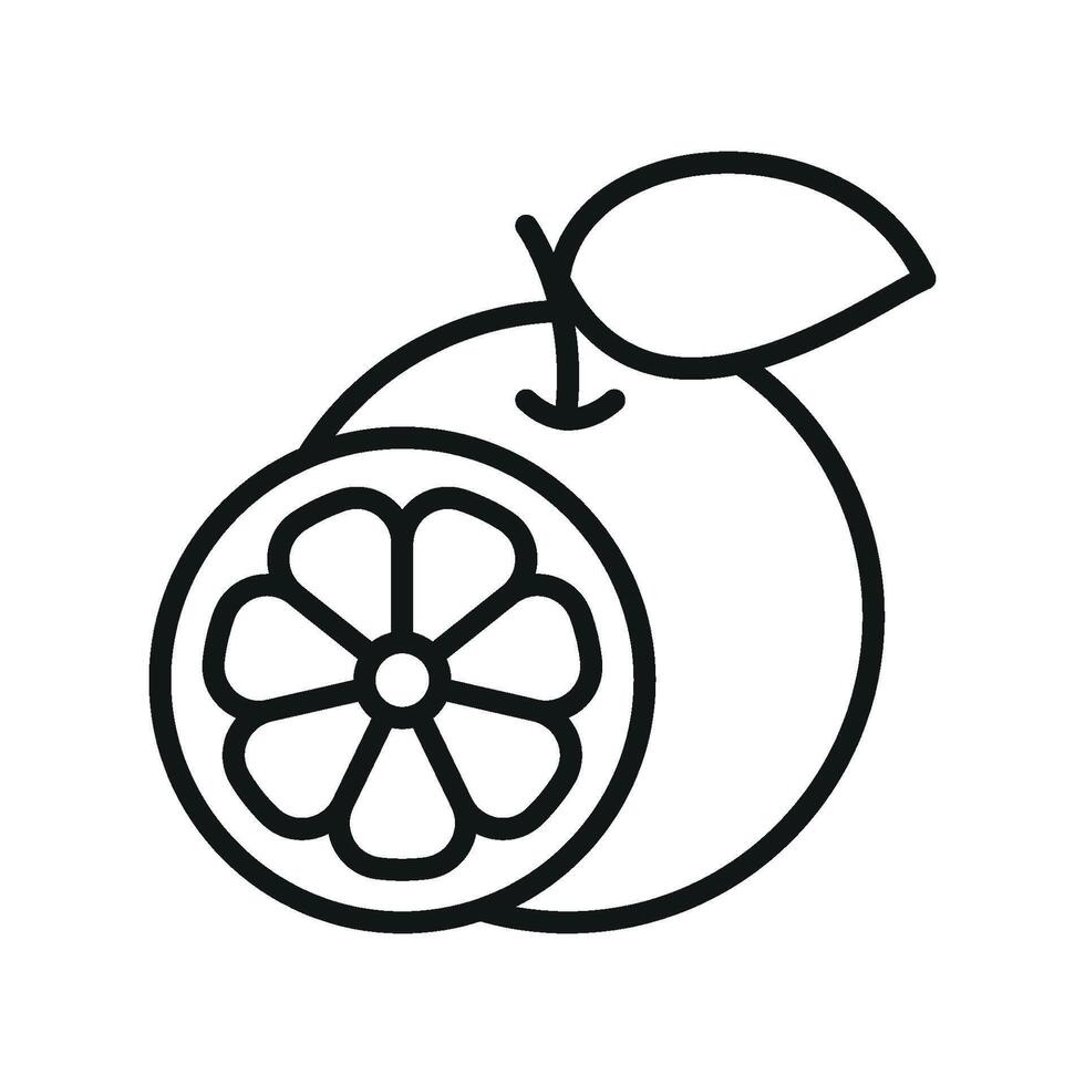Simple orange icon ideal for kids food graphics fresh snacks and fruit based ads vector