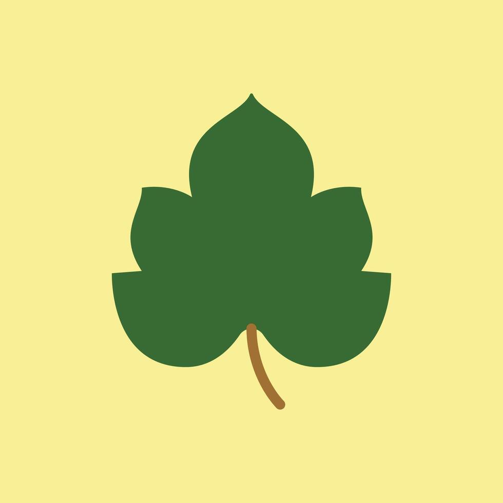 Minimal grape leaf for eco-friendly, wine, or botanical creative works. vector