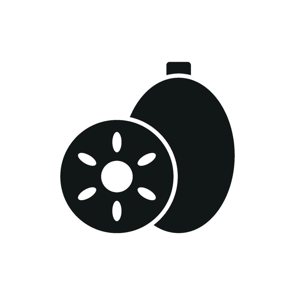 Green kiwi icon for detox program design wellness graphics and fruit promotions vector