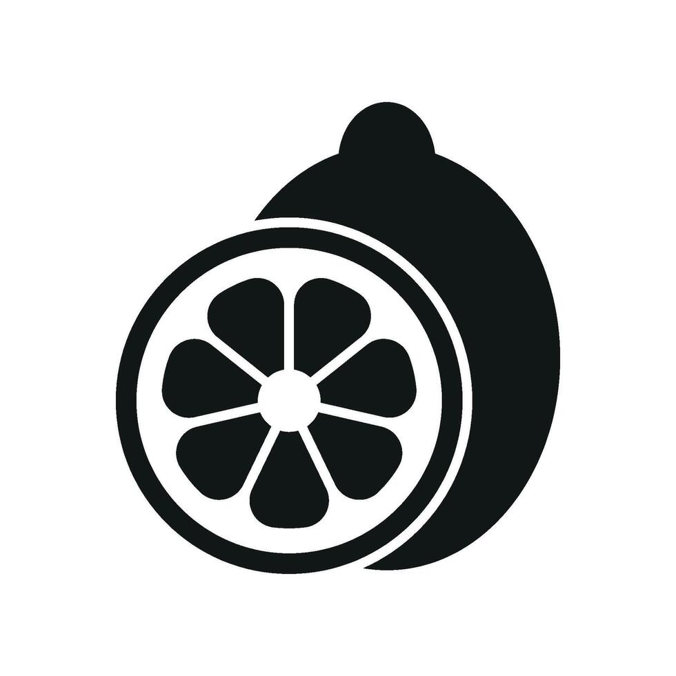 Flat lemon icon great for smoothie labels citrus branding and nutrition projects vector