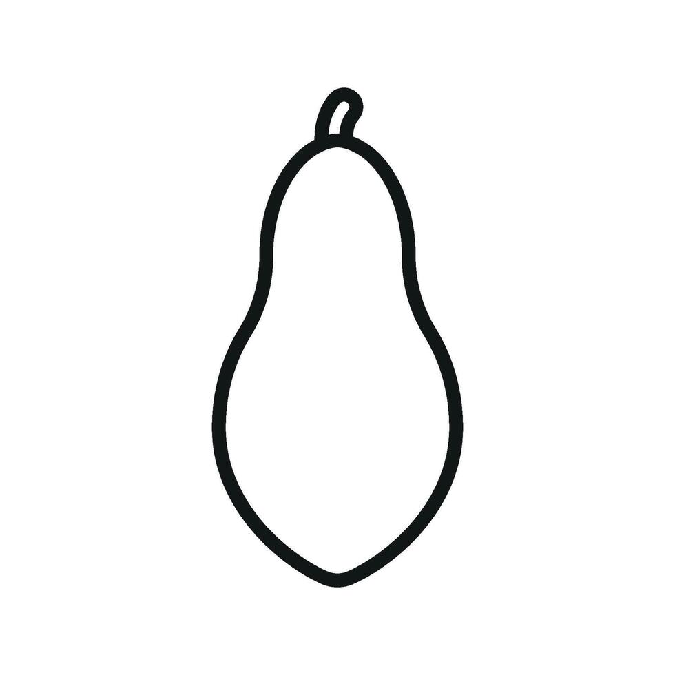 Modern papaya icon for fruity product lines smoothie recipes and diet visuals vector