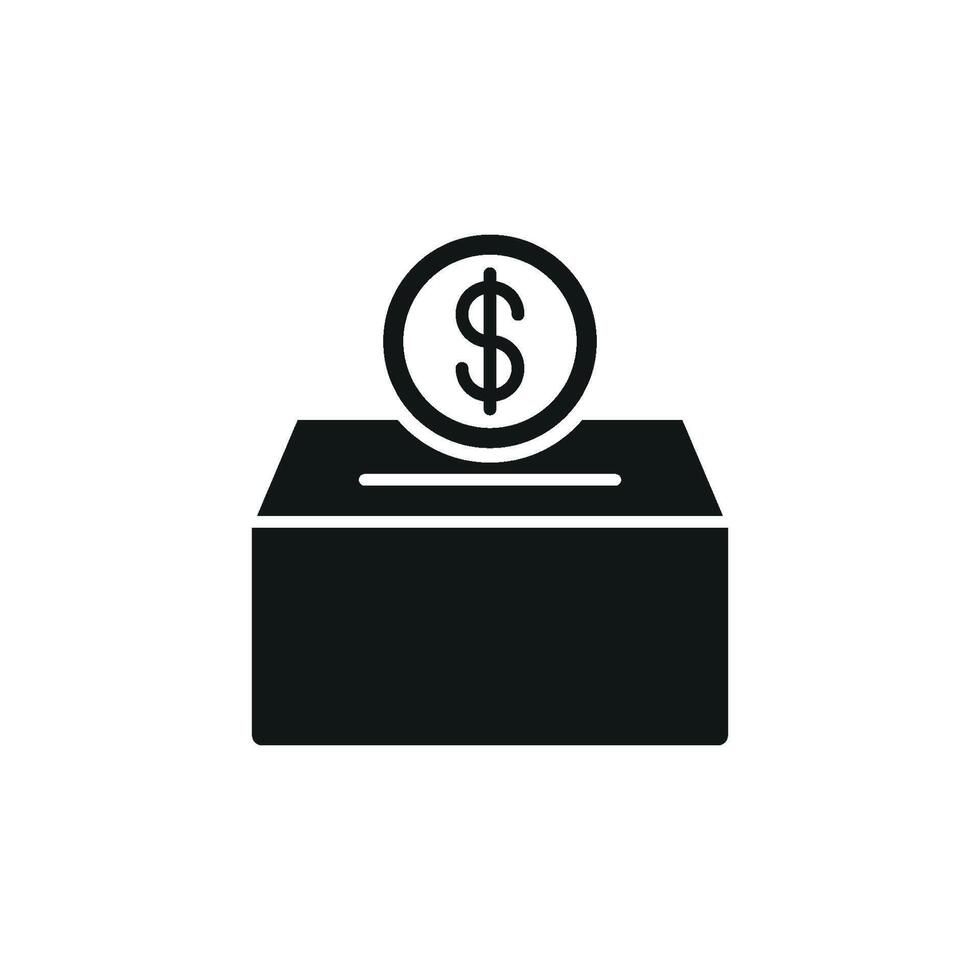 Coins dropping icon ideal for nonprofit visuals donation drives and support initiatives vector