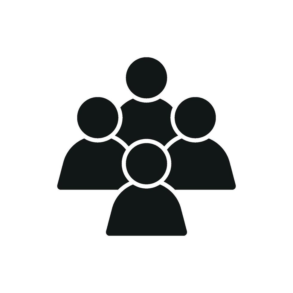 People group icon for organization charts company profiles and team introductions vector
