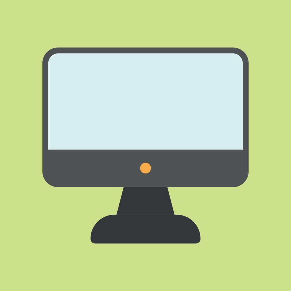 Classic computer icon for school materials computer class and tech guides vector