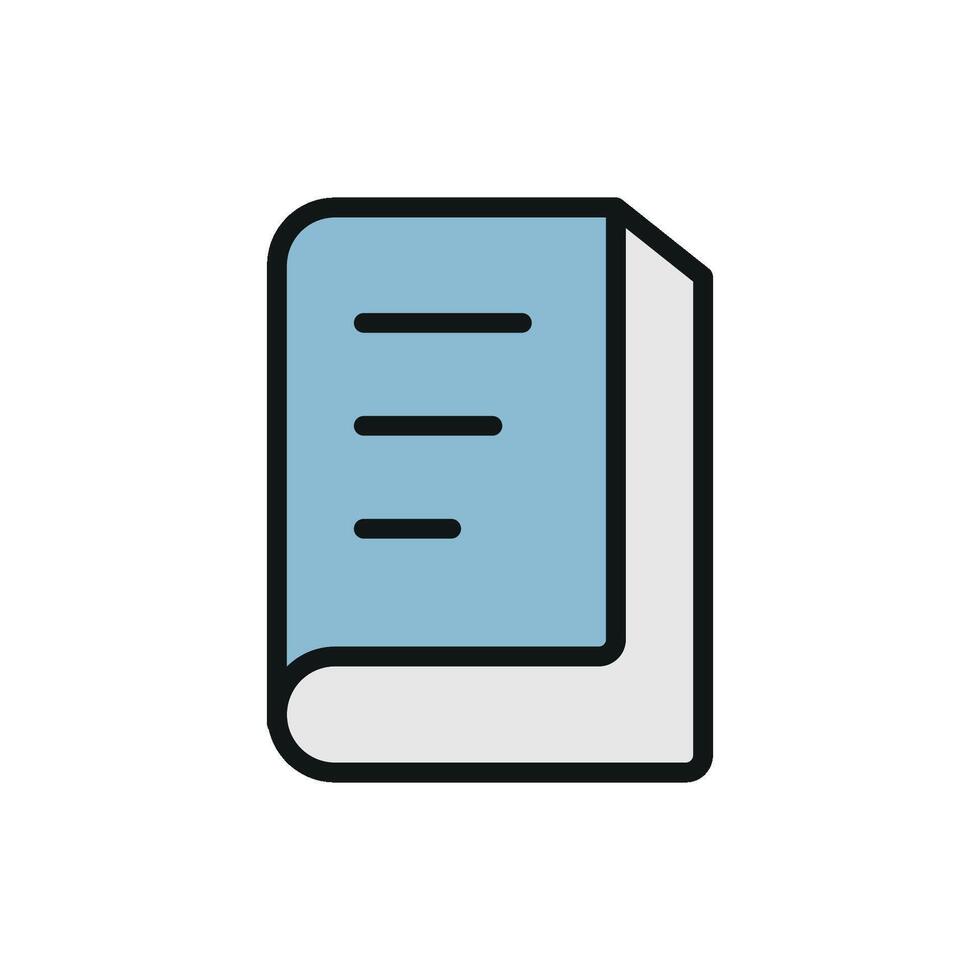 Book icon for kids education fun reading content and early learning projects vector