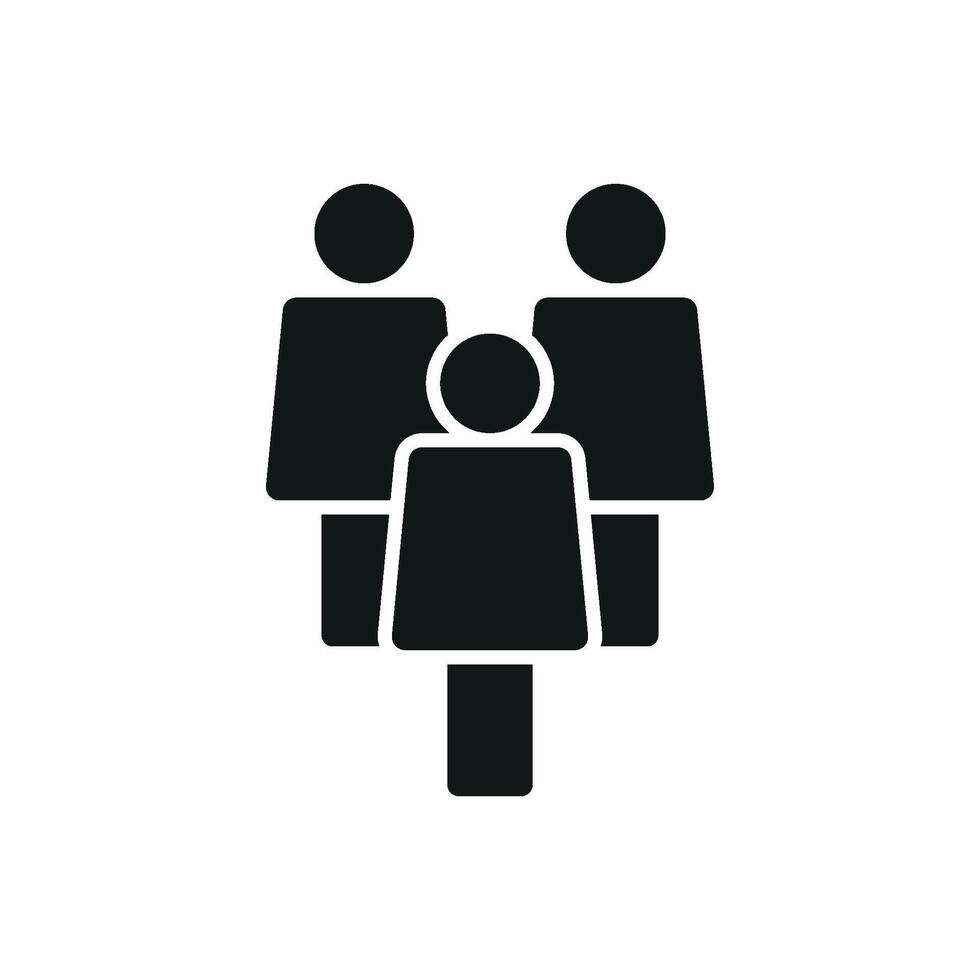 Minimal group icon for clean design templates user interface and network content vector