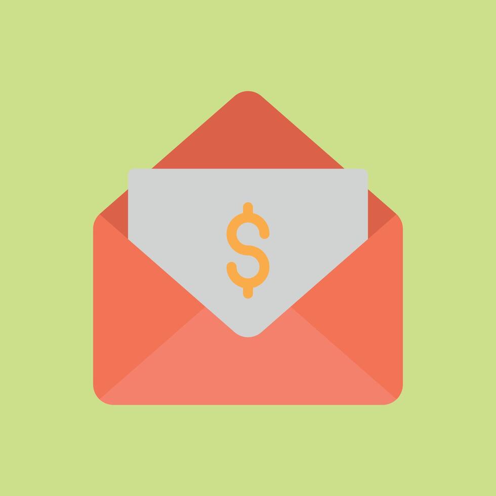 Flat envelope icon perfect for contact pages newsletter visuals and mailing lists vector