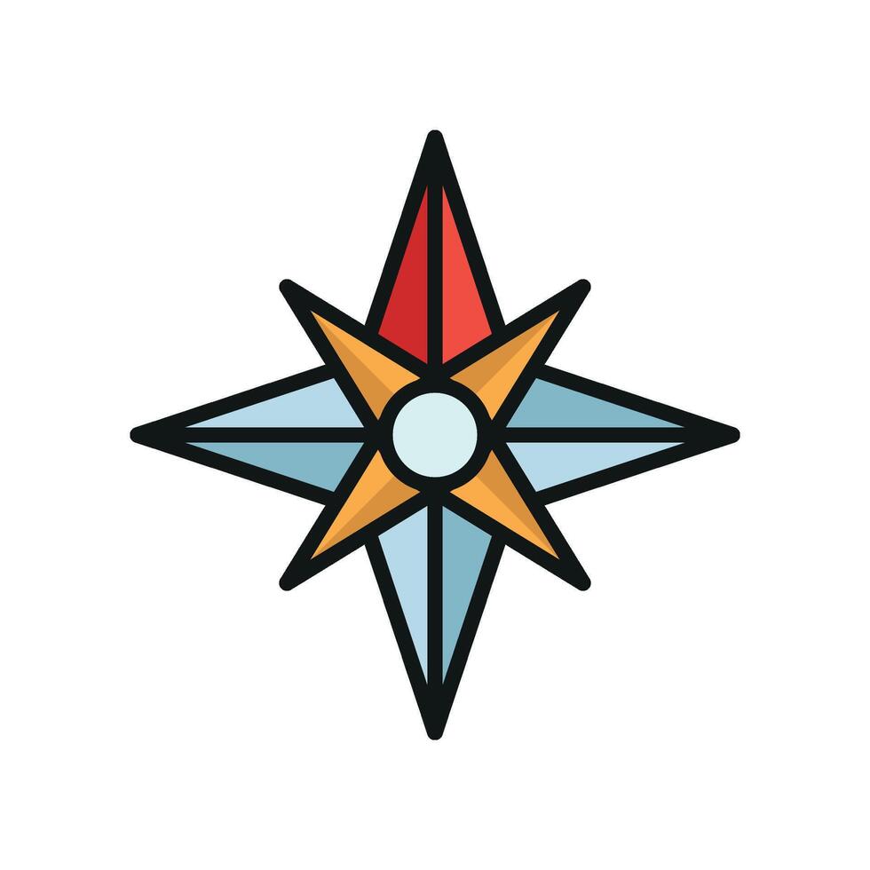 Compass icon for technical drawing templates geometry kits and academic graphics vector