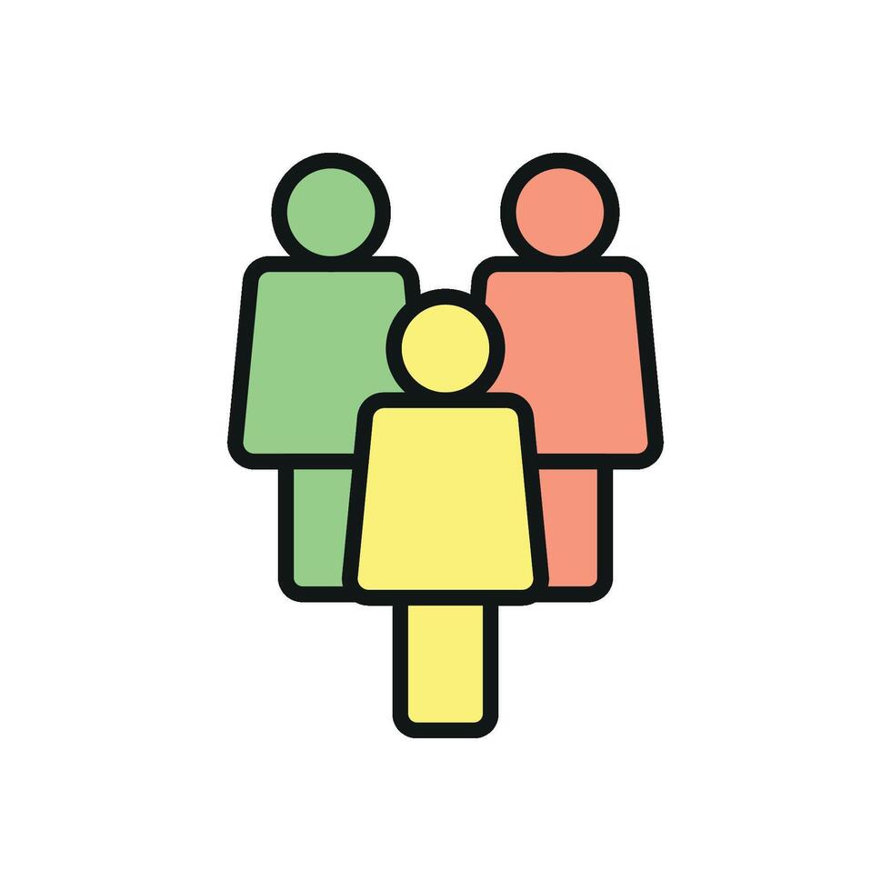 Bold group icon for company branding business apps and networking tools vector