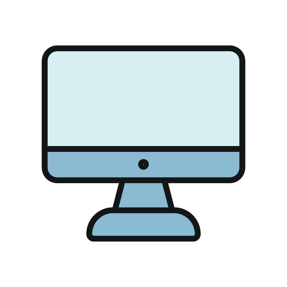 Computer icon for freelance workspace design remote work and online jobs vector