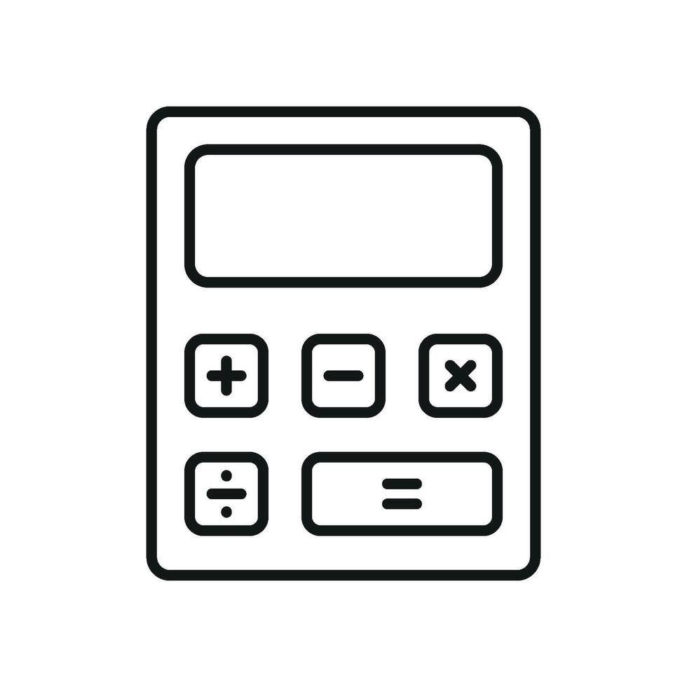 Minimal calculator icon for elegant finance designs and professional dashboards vector
