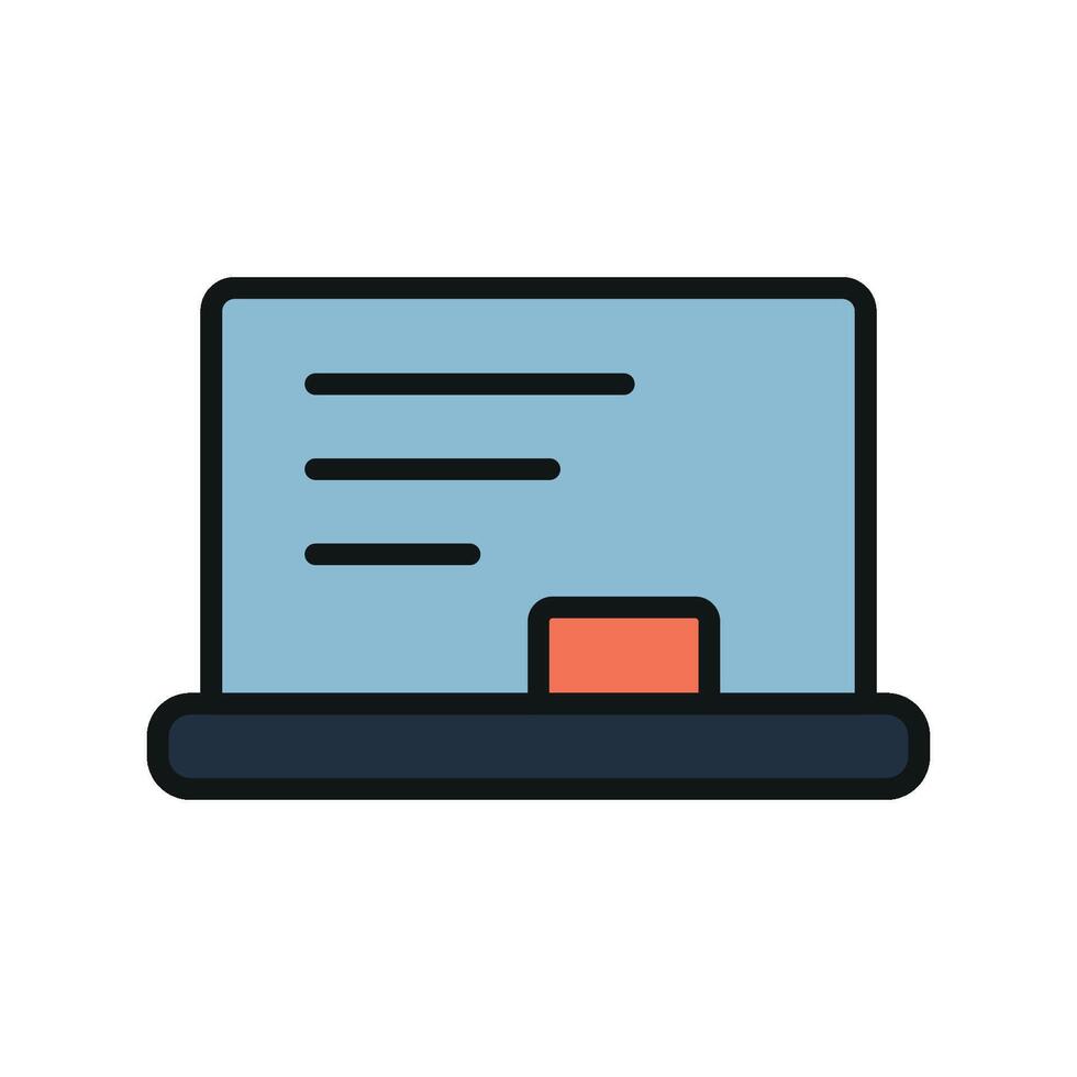 Blackboard icon for knowledge sharing tutorials classroom branding and e learning UI vector