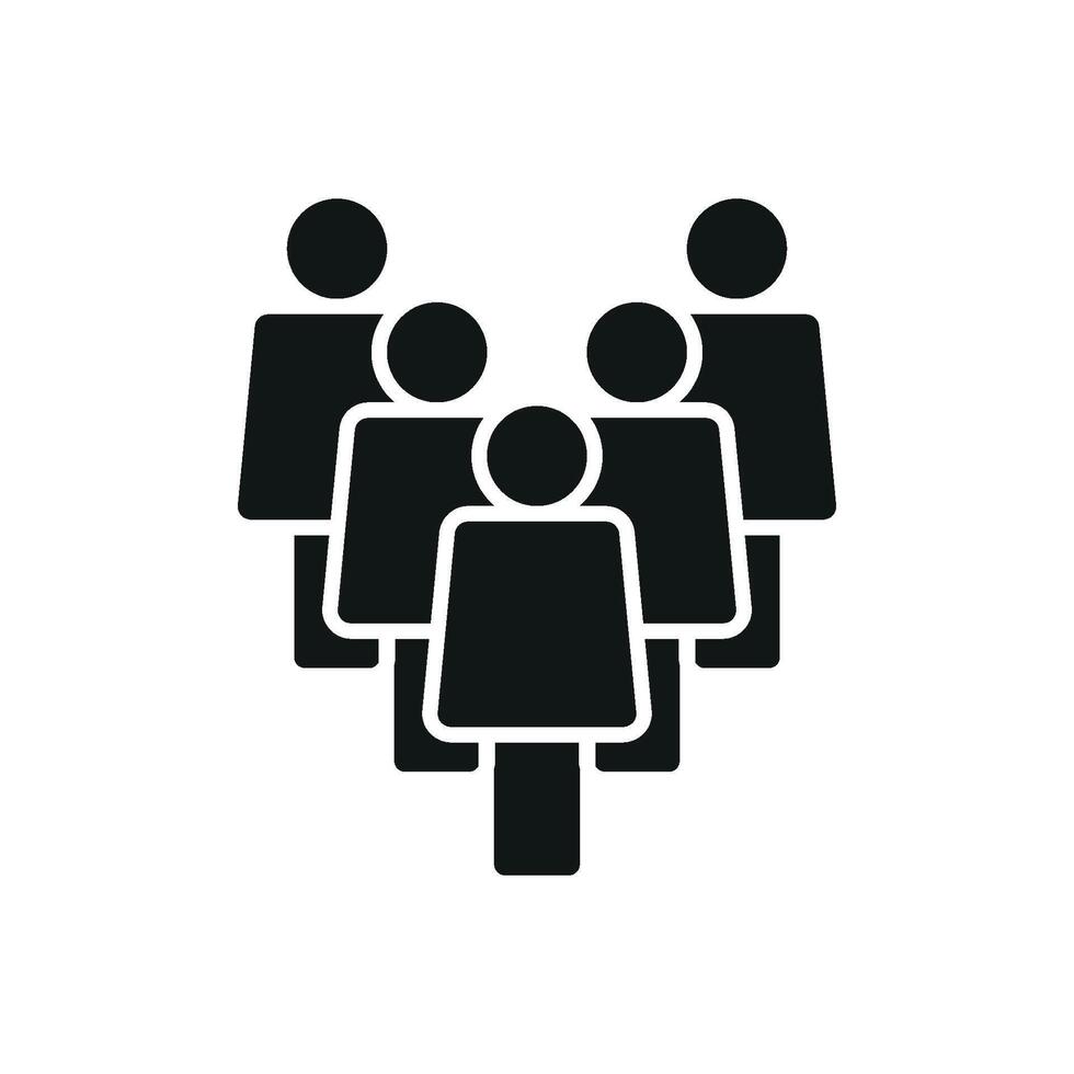 Group of people icon for community platforms teamwork visuals and social network apps vector