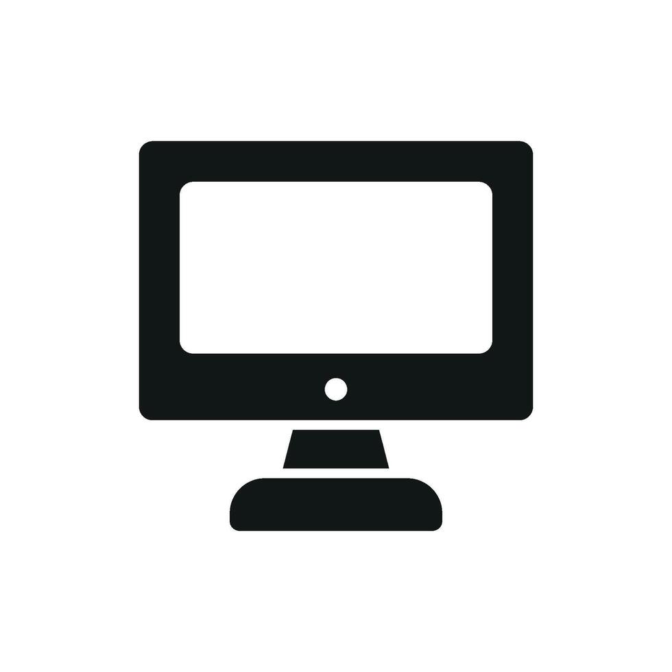 Simple computer icon for dashboard UI web development and digital content vector