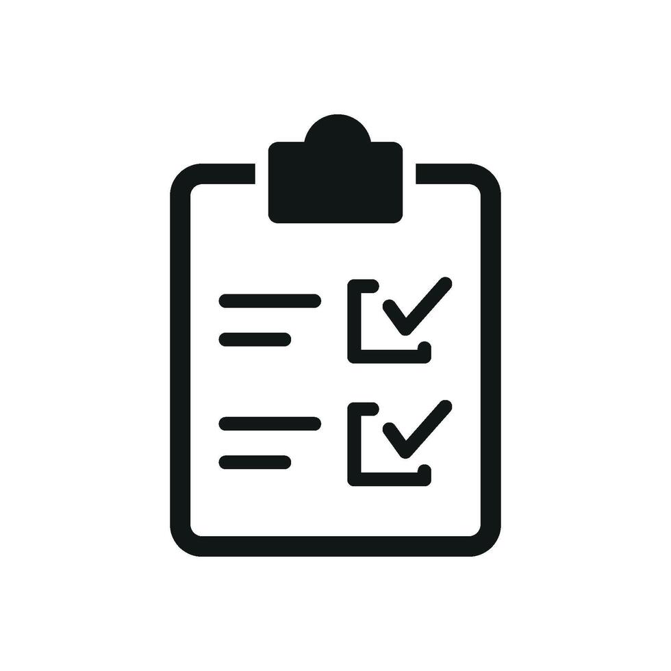 Flat clipboard icon for business dashboards to do lists and admin tools vector