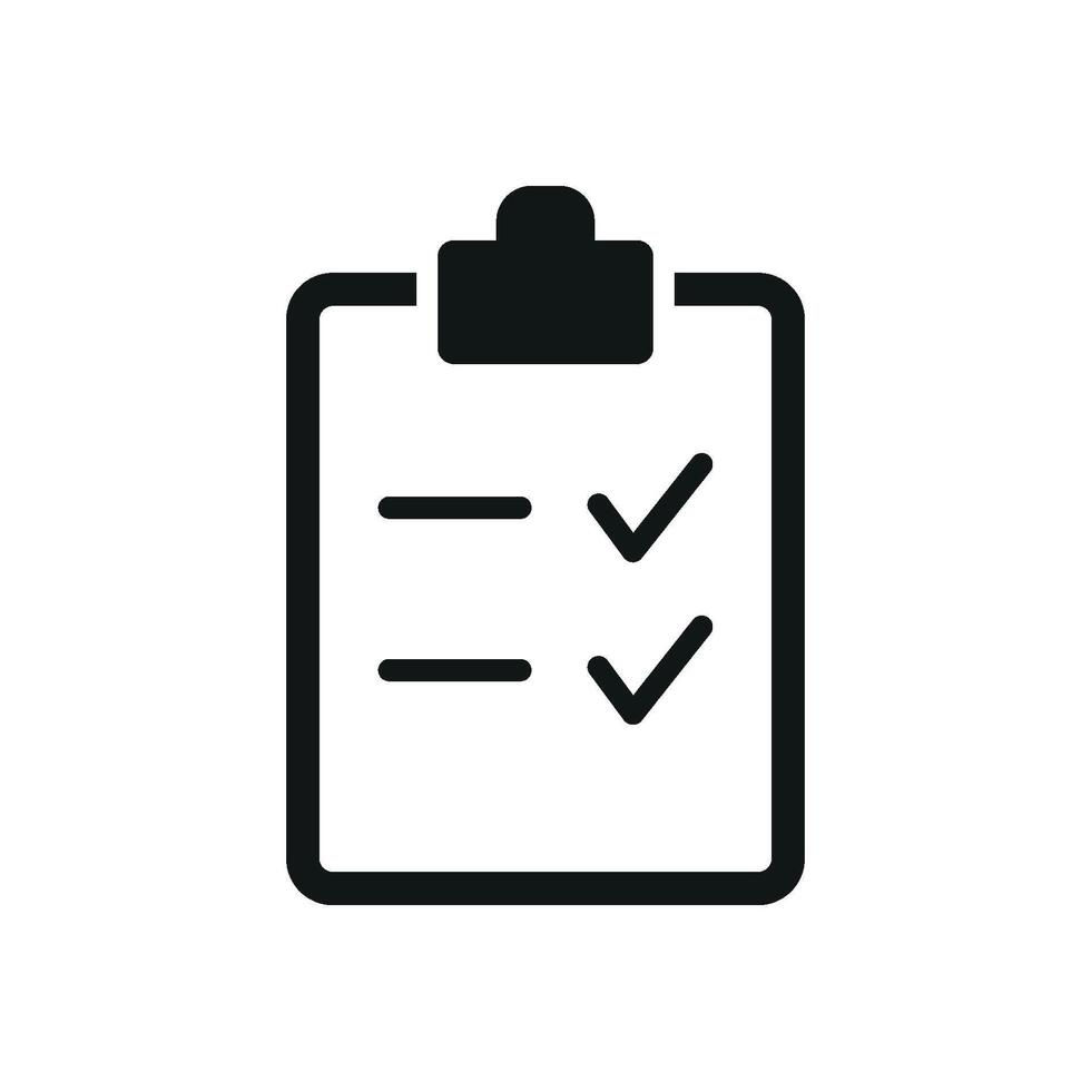 Clipboard icon for task management apps office tools and daily planning visuals vector