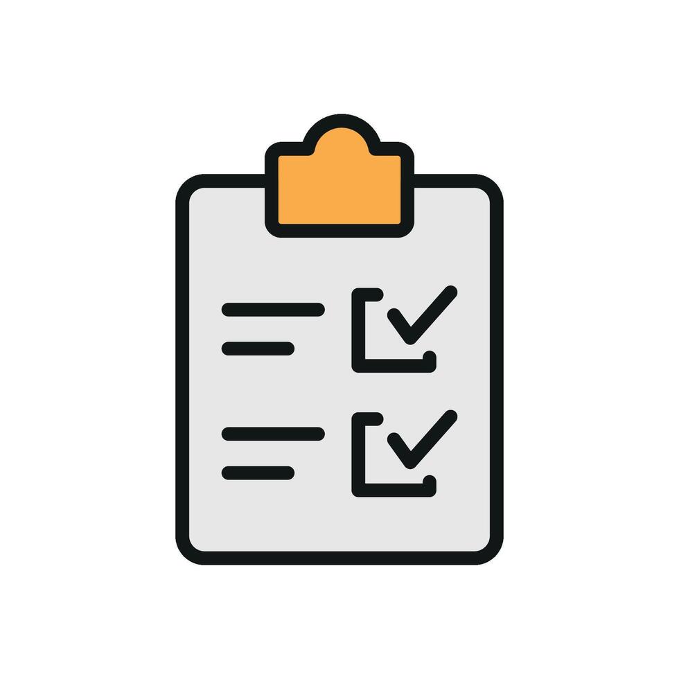 Clipboard icon for teacher tools lesson planning and academic dashboards vector