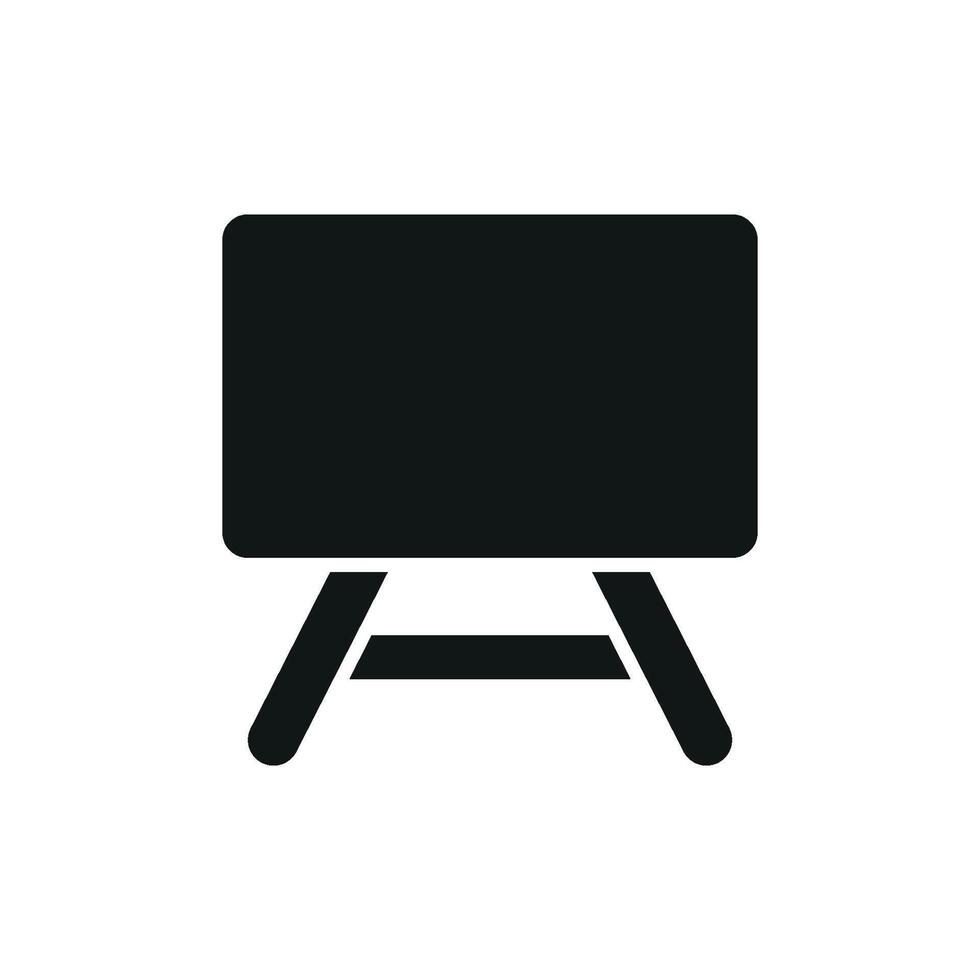 Simple blackboard icon for online courses teaching aids and education branding vector