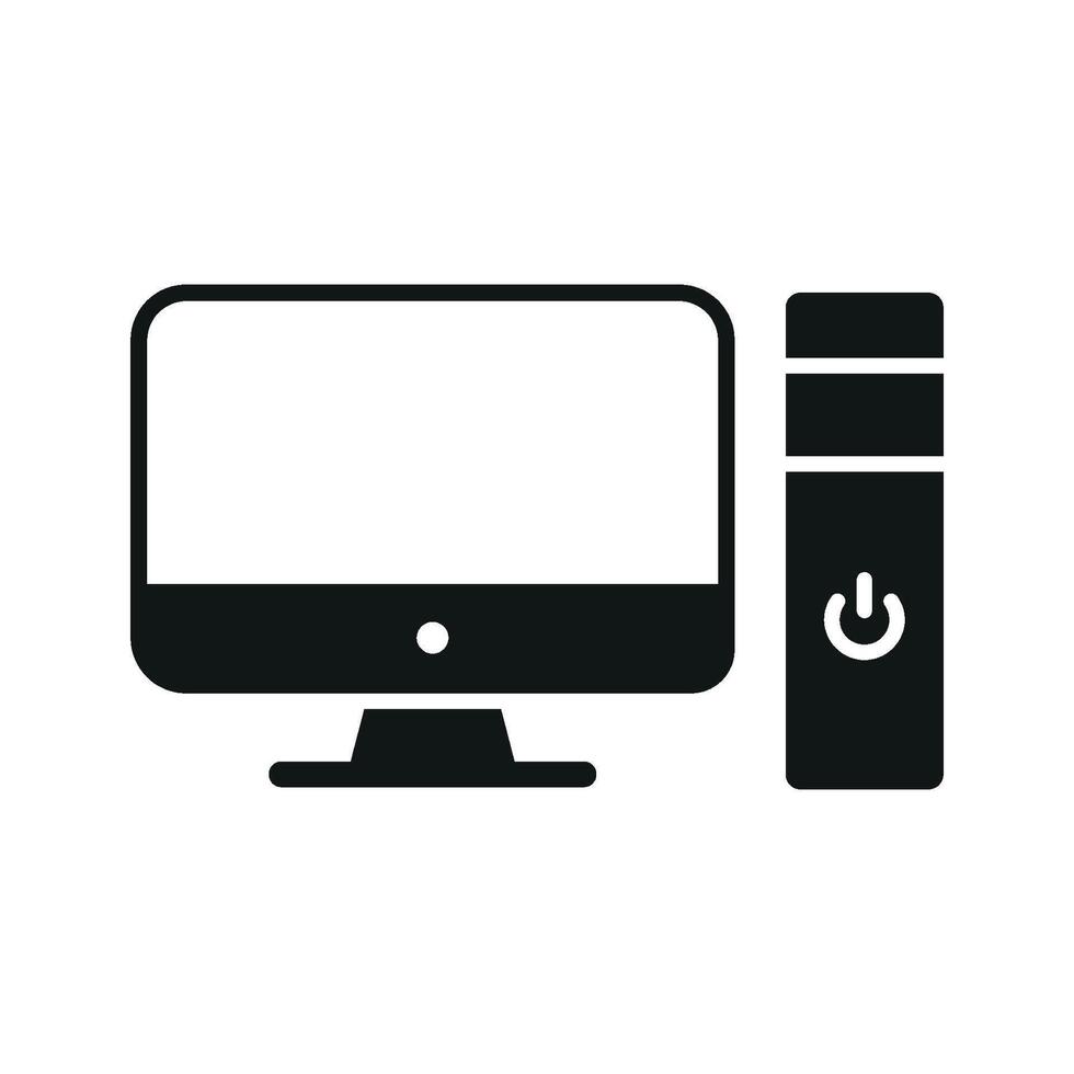 Cartoon computer icon for kids tech education fun learning and school visuals vector