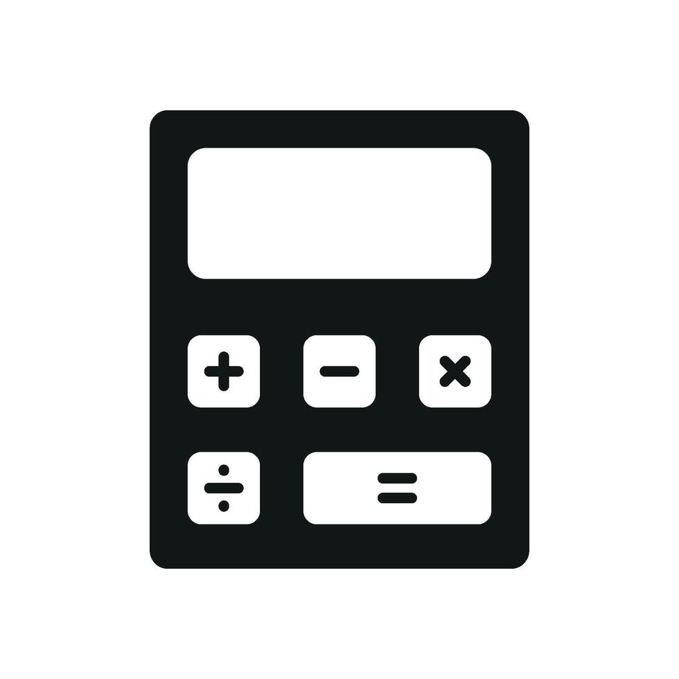 Calculator icon for online exam tools virtual classrooms and math support apps vector