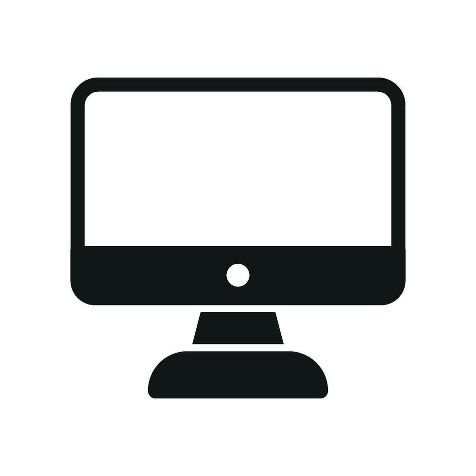 Flat computer icon perfect for online learning IT services and business platforms vector