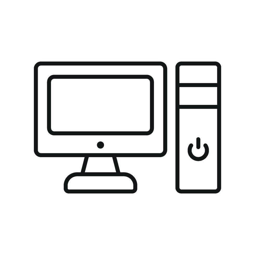 Computer icon for coding apps software tutorials and programming visuals vector