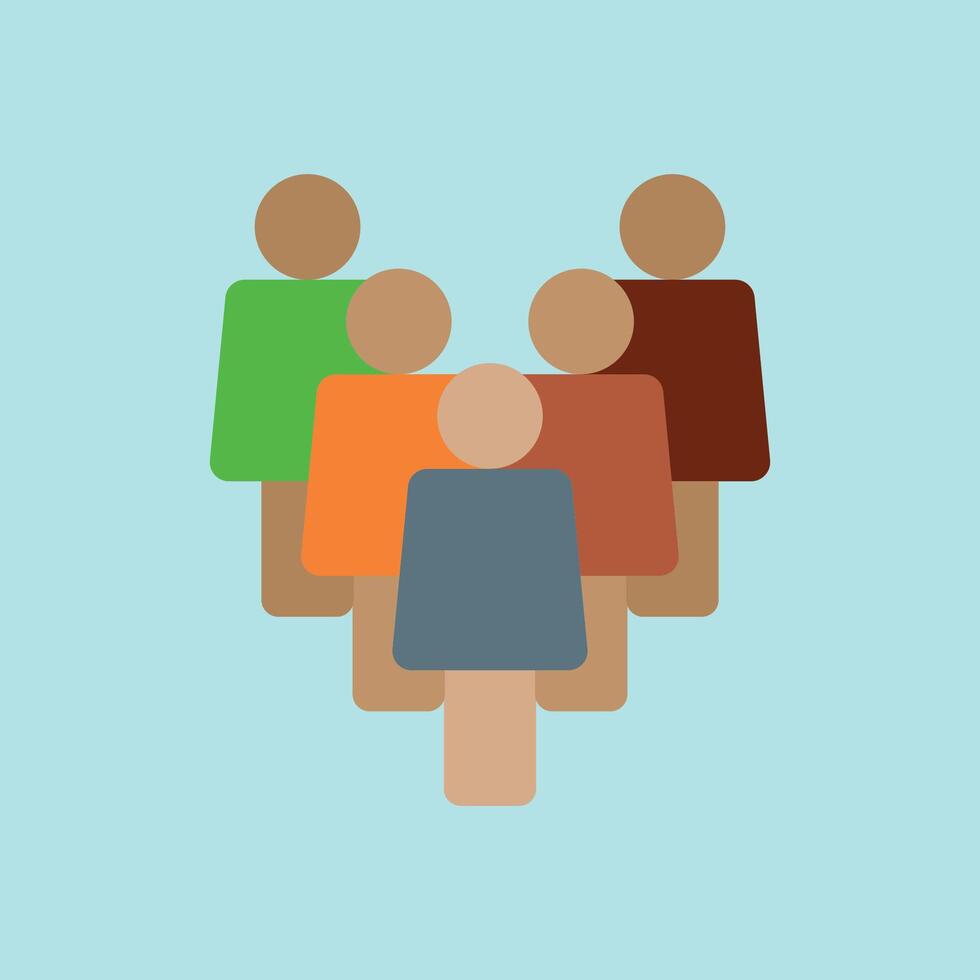 People group icon for diversity projects social engagement visuals and team events vector