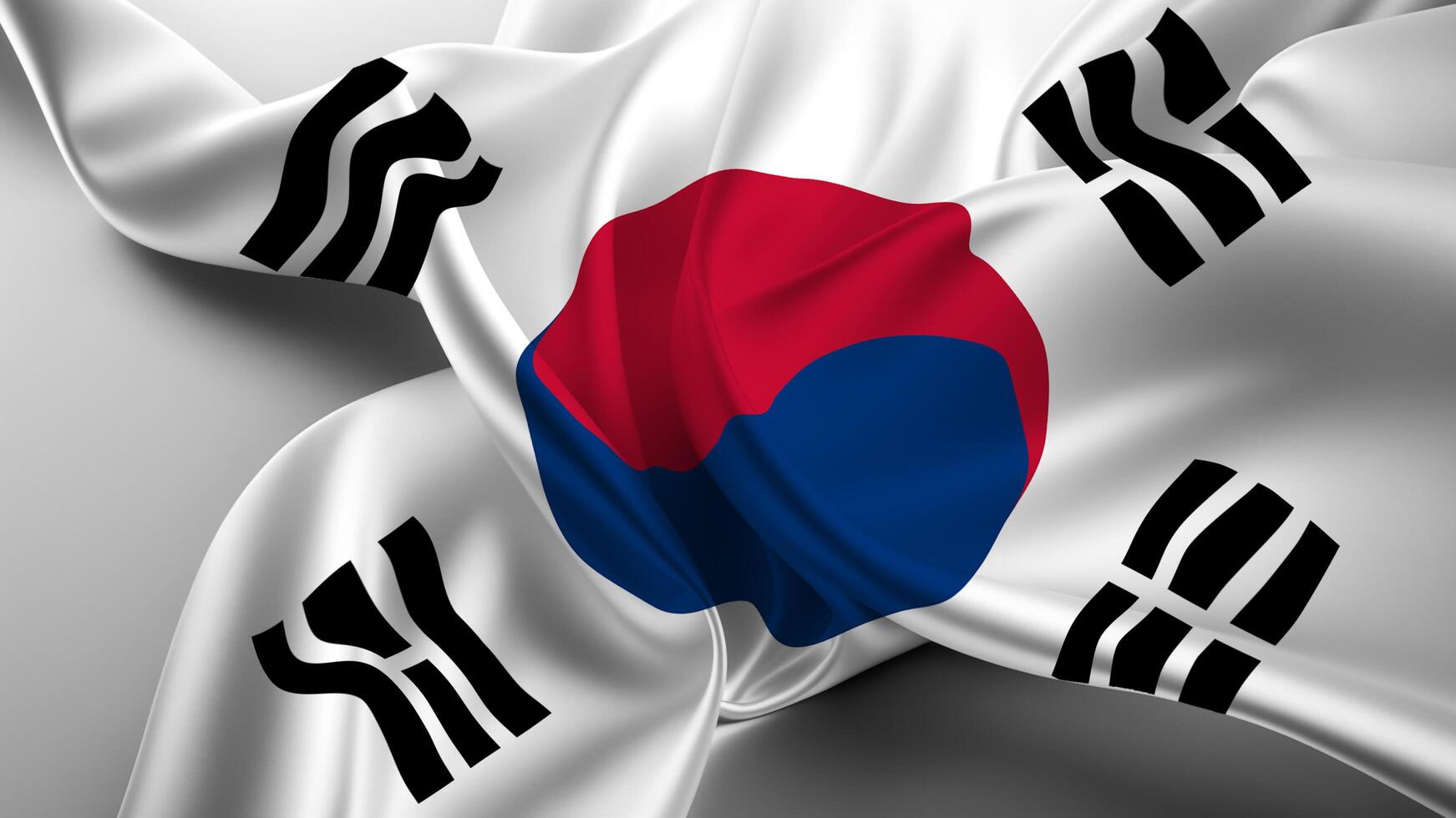 The flag of south korea is shown in this image photo