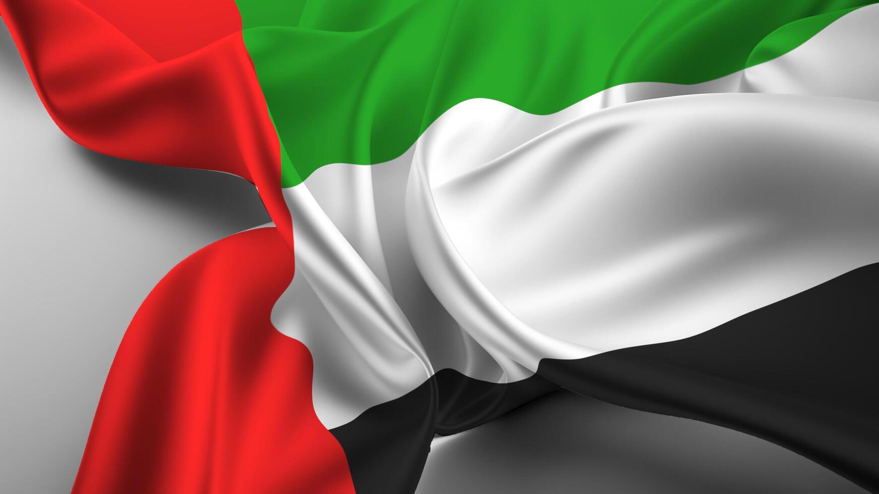 The flag of uae is waving in the wind photo