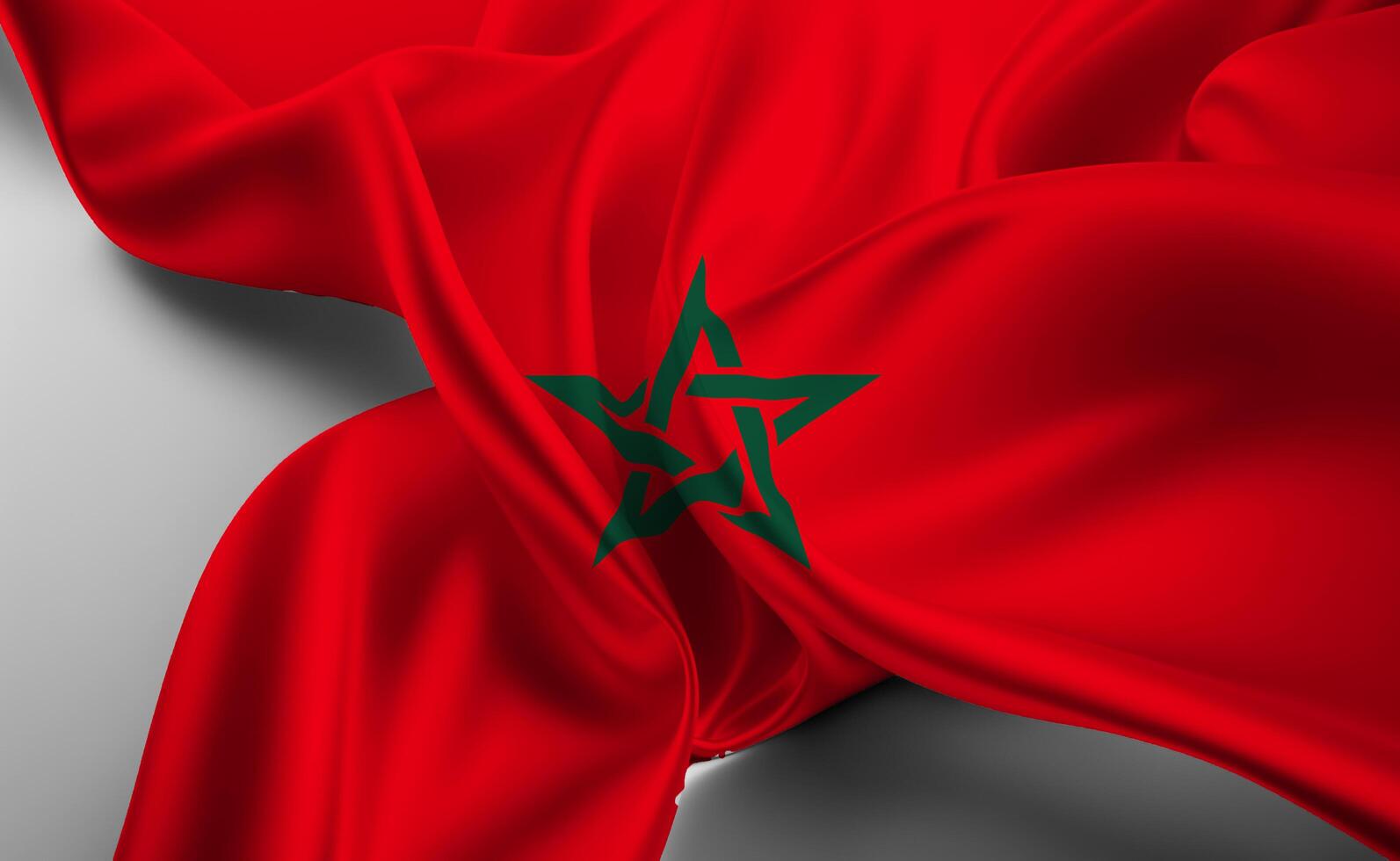 The flag of morocco is shown in red and white photo