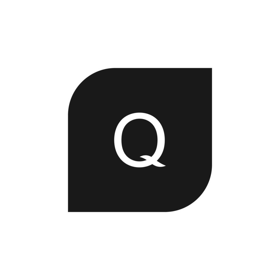 Modern Icon With Q Design vector