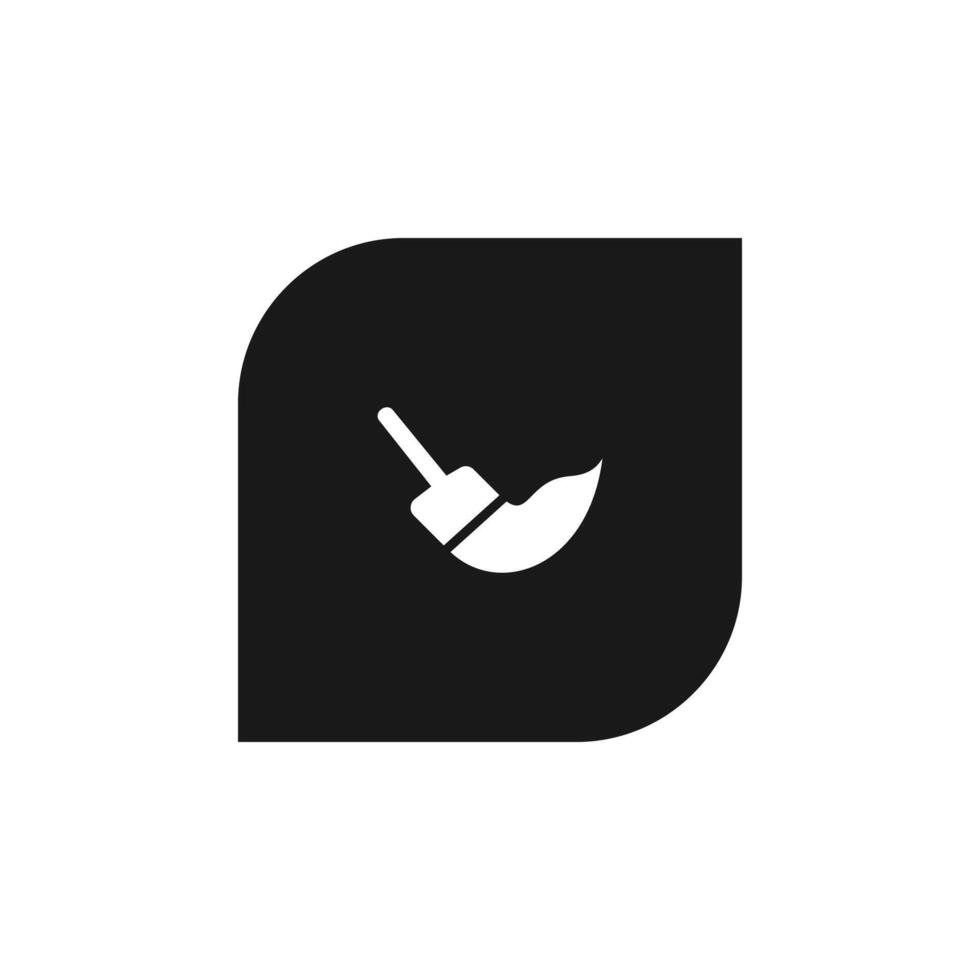 Modern Icon With Paintbrush Design vector
