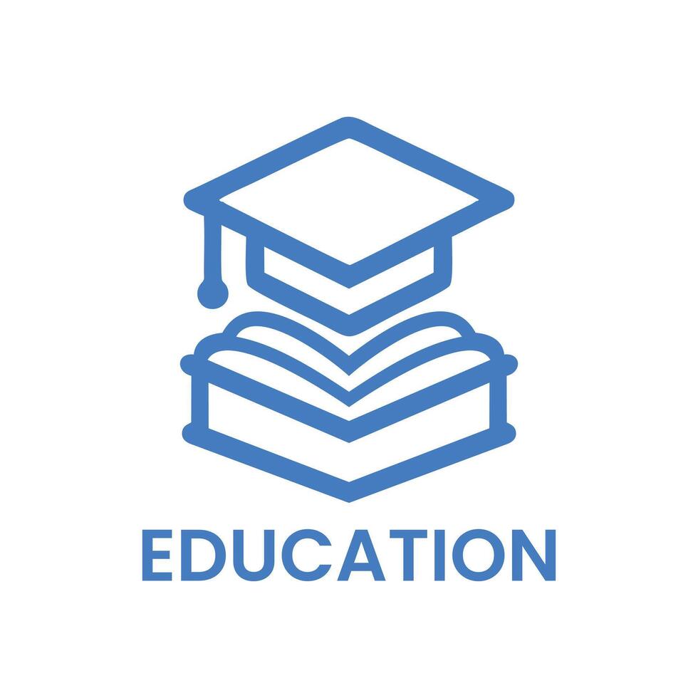 Graduation flat logo design vector