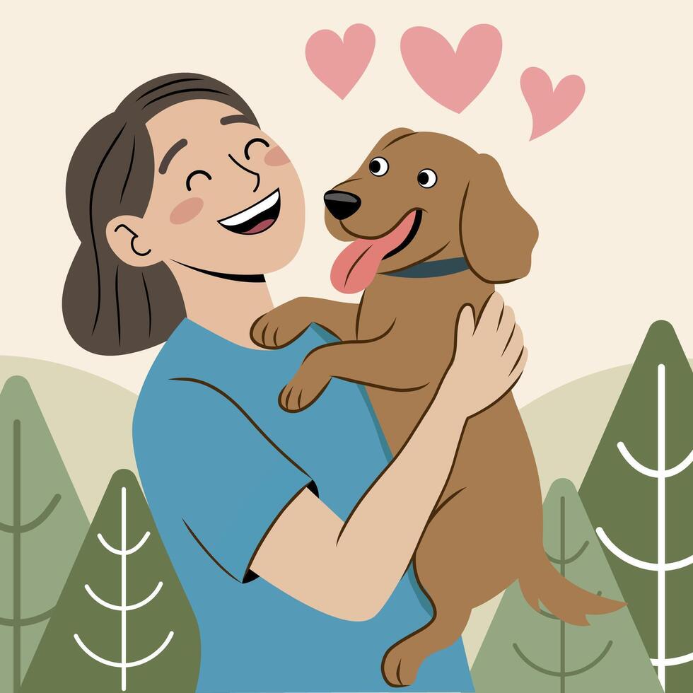Illustration of a international pet day with animals vector