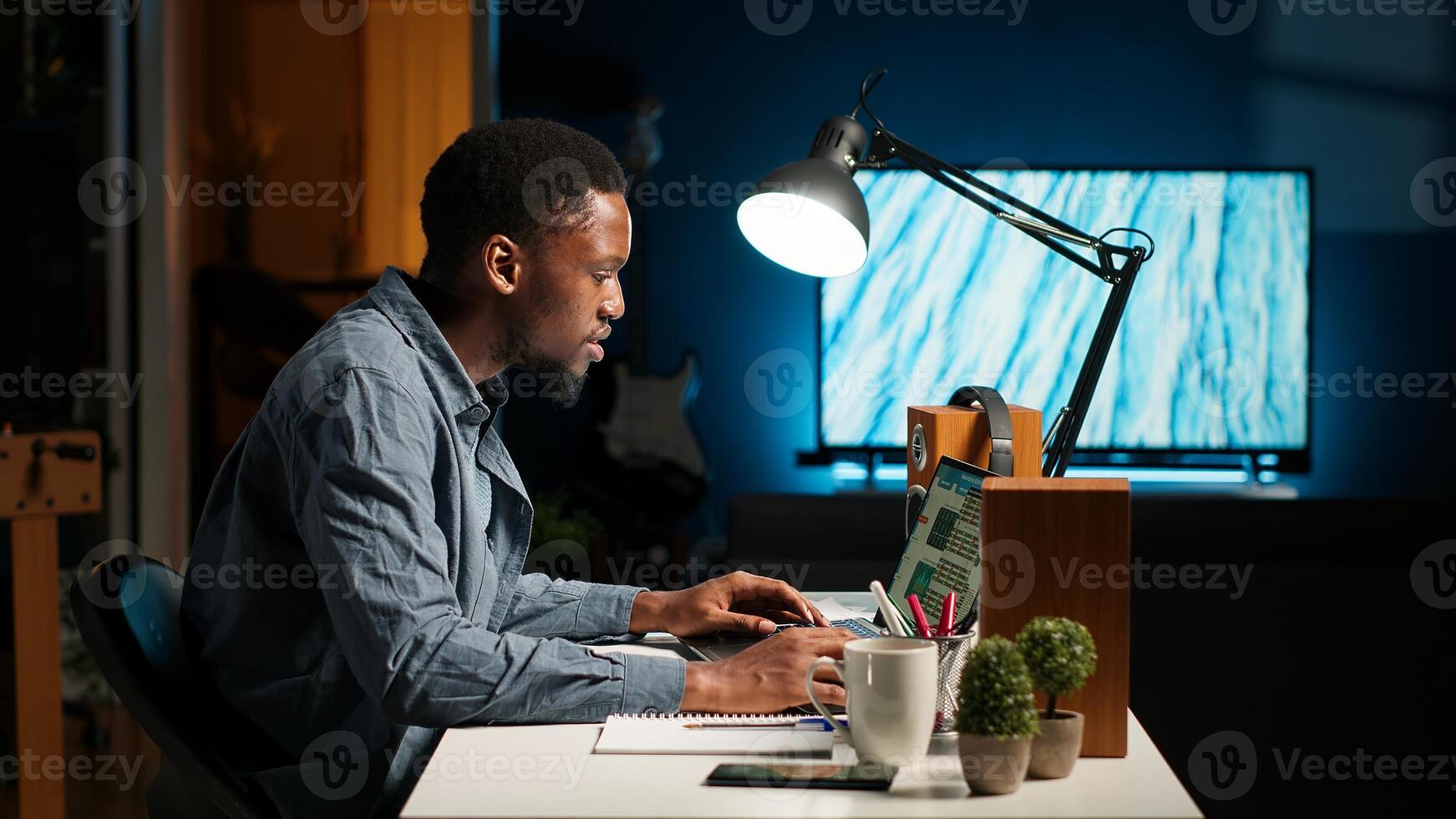 Consultant examining constitutional balance records and expenditure figures for regular accounting evaluation. Financial analyst reviews corporate budgetary constraints. Camera B. photo