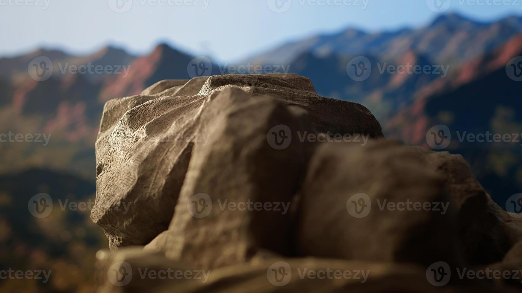 Remote mountain wilderness with rocky cliffs and sweeping vistas, offering perfect escape into nature. Fresh air and scenic background creates ideal environment for adventure. photo